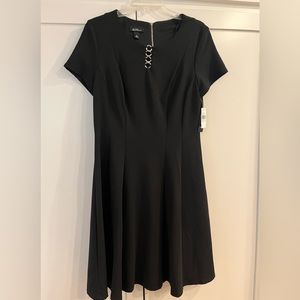 NWT Alex black dress with chrome accents.